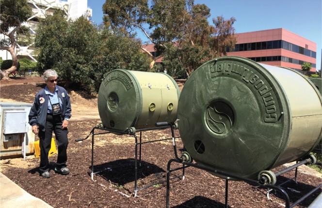 Veteran Affairs San Diego Healthcare System's compost tumblers