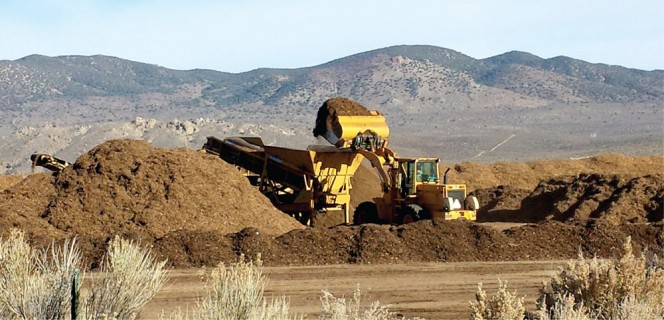 Compost is screened and incorporated into a number of specialty blends. Custom blend recipes are based on analyses of soils in northern California and Nevada.