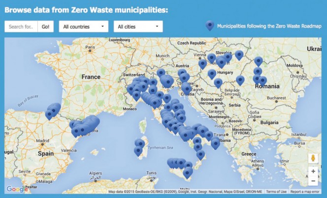 European Zero Waste Cities Map