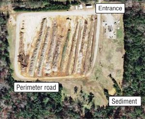 Existing vegetative composting site at NCSU