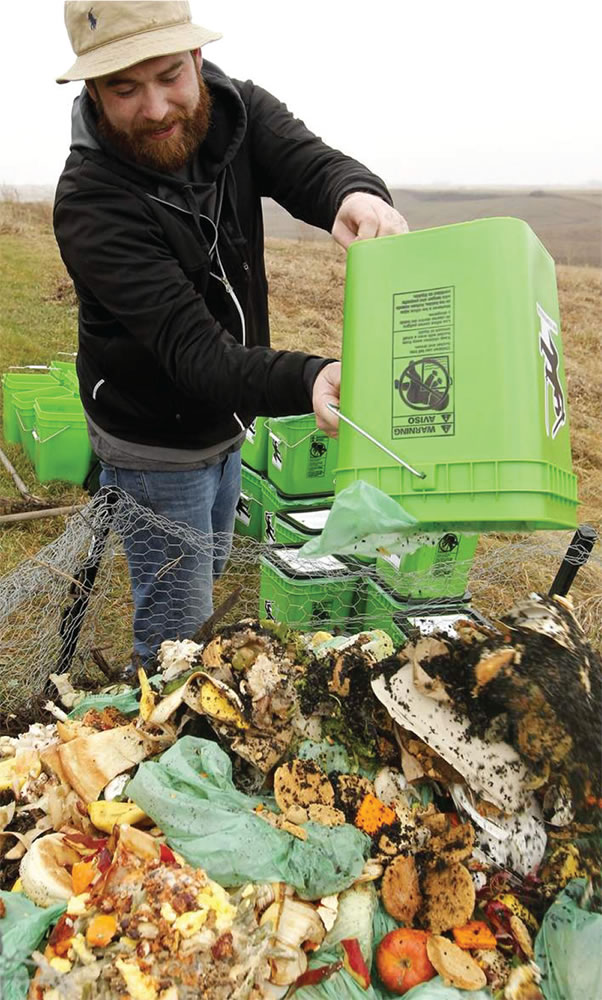 Compost Ninja, an organics collection business founded by Aaron Hanson.