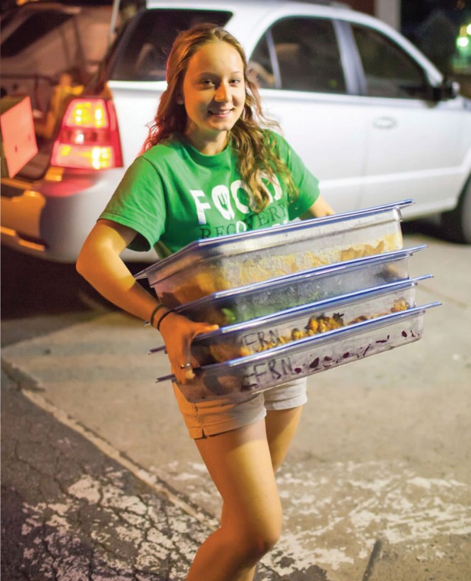 Food recovered through the FRN chapters includes surplus prepared food, fresh produce and baked goods. All chapters are trained in food safety.