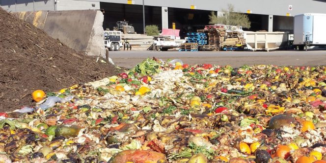 Food scraps and soiled paper are processed at the City of Phoenix’s pilot composting site. A full-scale facility is being constructed at one of the city’s transfer stations.