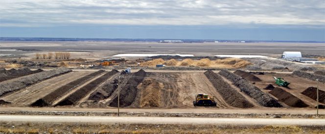 Winnipeg built an outdoor yard trimmings composting facility to process 25,000 metric tons/year. A pilot-scale biosolids composting project is located at the same site. 