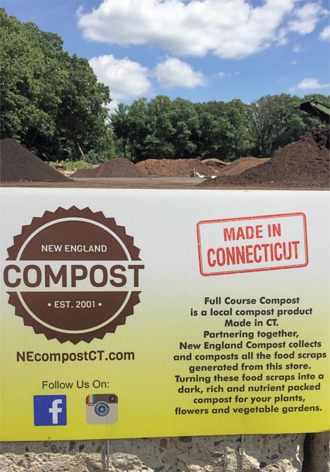 Information provided to Adam’s Hometown Market’s grocers selling New England Compost’s bagged compost that includes food scraps from those stores.