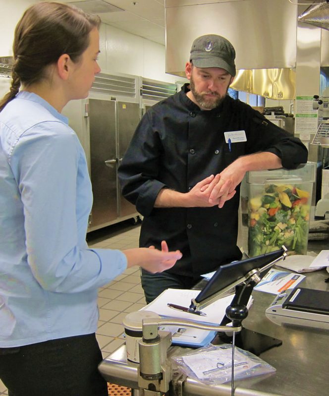 Smart Kitchen Initiative participants include 13 employee cafeterias run by Guckenheimer, a corporate food service management firm. The cafeterias use the LeanPath monitoring system to track preconsumer food waste.