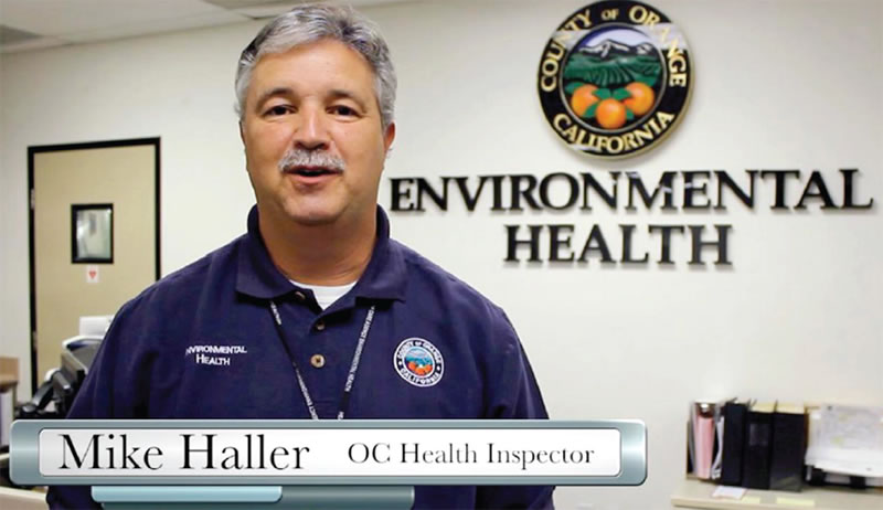 Mike Haller, Orange County Environmental Health’s Food and Pool Safety Program Manager