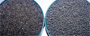 For biosolids products, water extractable phosphorus is dependent upon how the biosolids are treated (biosolids pellets shown).