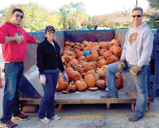 SCARCE (School and Community Assistance for Recycling and Composting Education) pumpkin collection/composting
