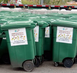 Residents not served by the curbside collection program may utilize food scrap drop-off sites in all five boroughs. No meat or dairy products are accepted.