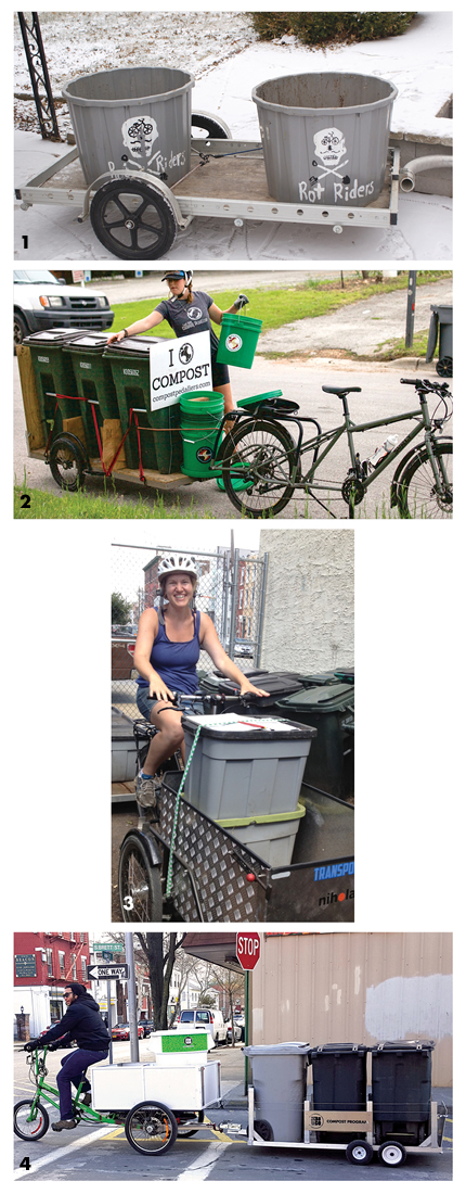 Figure 1. Truman State Rot Riders’ Bikes at Work trailer Figure 2. Compost Pedallers’ Kanner Kart Figure 3. City Sprouts’ custom trike Figure 4. Zero to Go’s Cycles Maximus tricycle