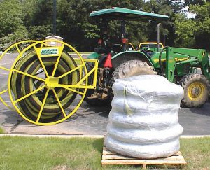 Tyler tested many different ideas and techniques as the company evolved, including use of spools to unload pallets. “Not all things worked,” he recalls. “That one was a disaster!” 