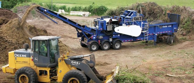 Peterson horizontal grinder at Living Earth