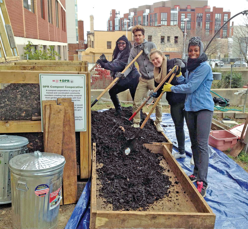 Approximately 60 tons/year of food scraps are composted through the D.C. Parks & Recreation Department’s (DPR) Community Compost Cooperative Network.