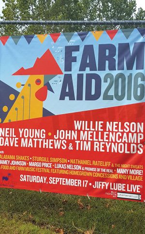 Approximately 20,000 people went to some portion of the 12-hour Farm Aid festival. Per capita waste generation was 3 lbs/person.