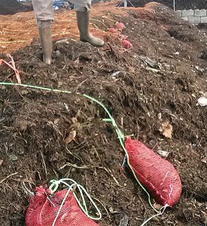 At the CASP, the bags were laid on the side of a new row and buried as the row was built.