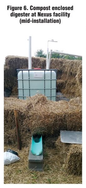 Figure 6. Compost enclosed digester at Nexus facility (mid-installation)