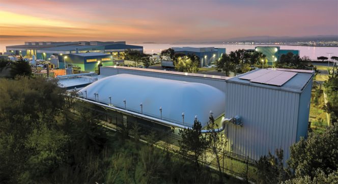 Dry fermentation digester at Blue Line Transfer processes about 11,000 tons/year of residential and commercial food waste and green waste.