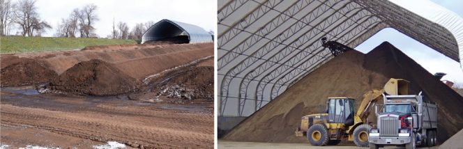 Laurel Valley Soils utilizes its ClearSpan fabric buildings primarily for compost product storage.