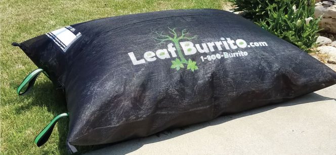 The Leaf Burrito® reusable yard trimmings curbside collection bag