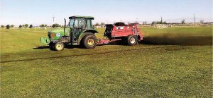 Agromin, a compost manufacturer, and Waste Management of Antelope Valley (CA) are collaborating to rehabilitate the turf at the City of Lancaster’s James C. Gilly National Soccer Center, home to 35 premium soccer fields.