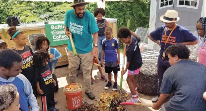 The Baltimore Compost Collective employs and mentors disadvantaged Baltimore youth.