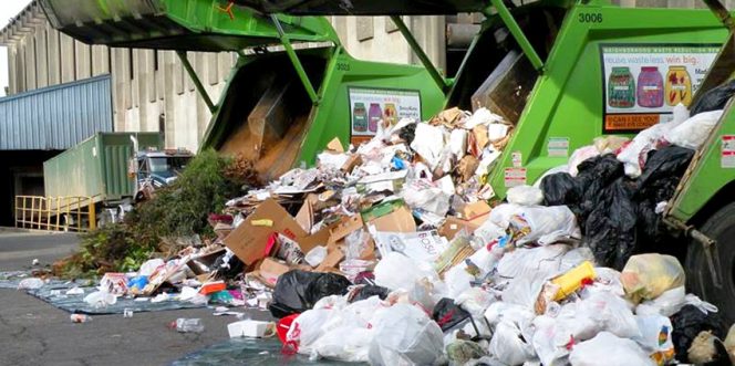 Garbage at transfer station