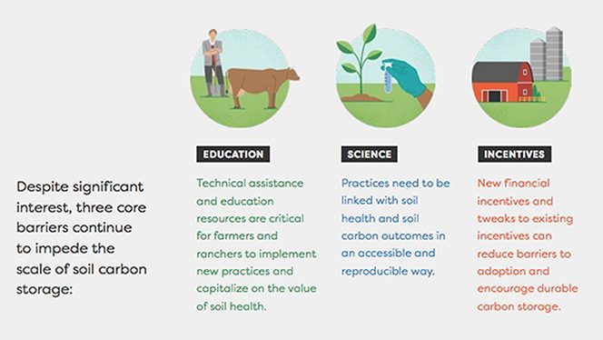 Barriers impeding soil carbon storage